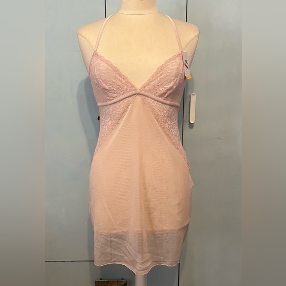 b.tempt’d by Wacoal Lace Encounter Pink Rose Smoke Chemise - Picture 2 of 13